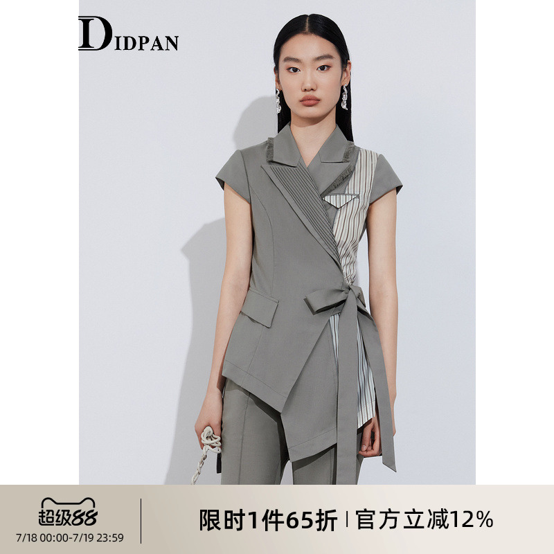 IDPAN女装时尚西装领短外套
