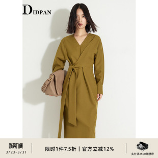 品牌时尚 春季 通勤裹裙式 长袖 连衣裙 设计个性 IDPAN多巴胺高端女装