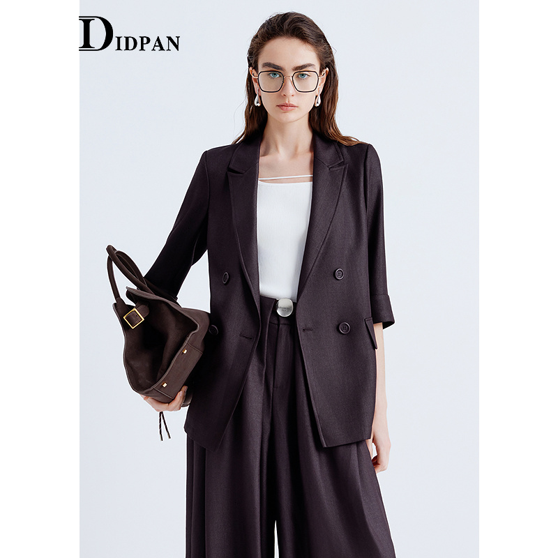 IDPAN极简西装外套女2025秋季新款肌理感高级感通勤气质西服女