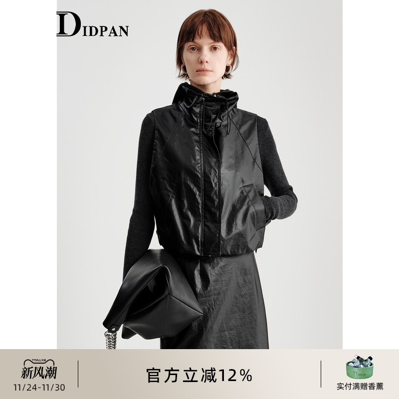 IDPAN女装马甲秋季新款时髦干练通勤工装风防水防风马夹外套