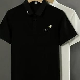 T恤男士 短袖 Polo衫 百搭上 轻奢时尚 轻奢夏季 ZH男士 刺l绣透气H薄款