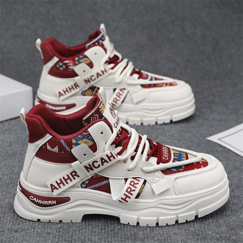 朝益潮鞋X高帮马丁鞋男款机工装车鞋秋冬季增高男鞋休闲潮鞋子