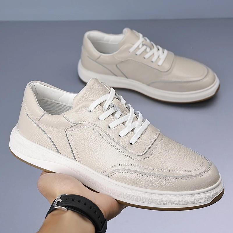 锦轩男鞋专营秋季新款男士休闲鞋软皮软底男款豆豆鞋o板鞋皮鞋男