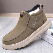 防滑软底高筒休闲鞋 朝益潮鞋 男棉鞋 加绒保暖爸爸鞋 冬季 老北京布鞋