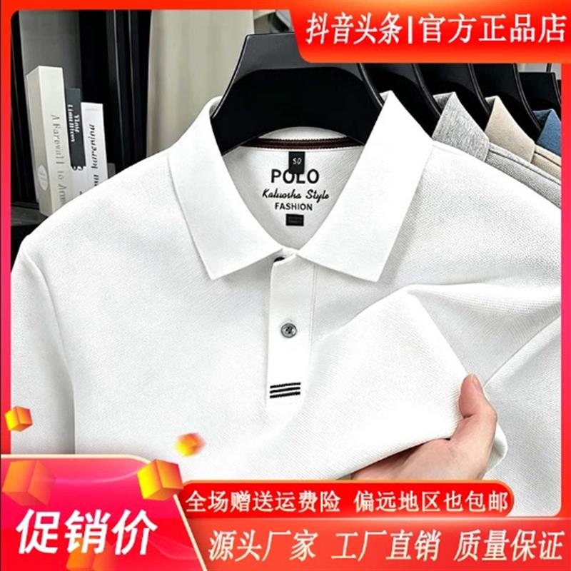 卡登鹿轻奢2026夏新款高品质男士POLO衫短袖翻领T恤刺绣宽松上衣