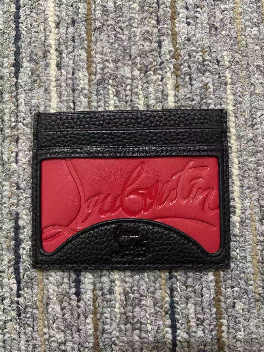 thumbnail for Free shippingCL rivet small card holder, trendy brand, personality red background, business card holder, unisex small wallet, European and American trend bag