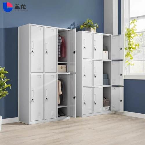钢制更衣柜员工储物柜铁皮柜宿舍带锁六门换衣存包柜碗柜浴室鞋柜