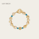 LAZY CIRCLES马蹄螺蓝松石串珠手链新款 轻奢小众精致高级感手饰女
