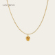 LAZY CIRCLES幸运金色小松果项链女气质随性细巧精致款 吊坠锁骨链