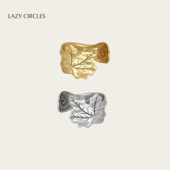 款 LAZY CIRCLES枫叶手镯复古小众设计感百搭古金古银经典 首饰