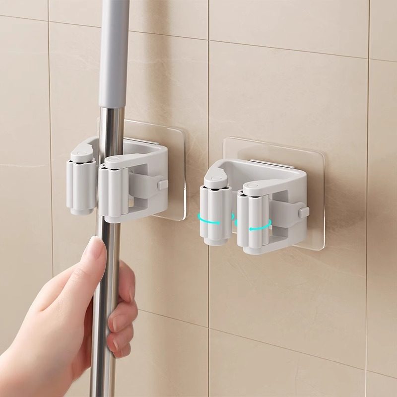 拖把壁挂夹挂钩免打孔浴室卫生间收纳神器强力粘胶壁挂拖布夹粘钩,收纳整理,挂钩/粘钩,淘宝优惠券,粉丝福利购,淘宝优惠卷