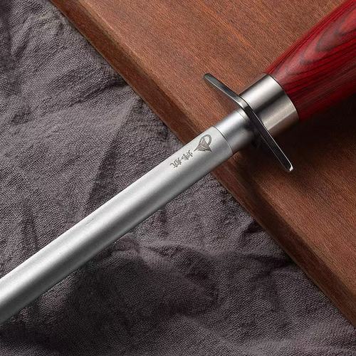 德国工艺黑钢磨刀棒3000丝超细纹专业屠夫专用挡刀棍商用磨刀石