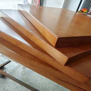新款 实木木板定制桌面板吧台台面餐桌办公会议电脑桌飘窗台板原木