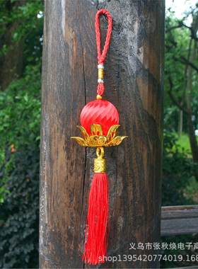 新年户外阳台荷花丝线小灯笼串