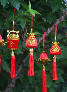 春节户外丝线福桶灯笼挂饰