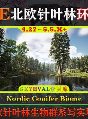 UE4.27-5.5虚幻环境 Nordic Conifer Biome 北欧针叶森林写实场景