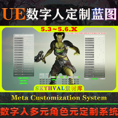UE5.3-5.6虚幻蓝图 Meta Customization System 数字人元定制系统