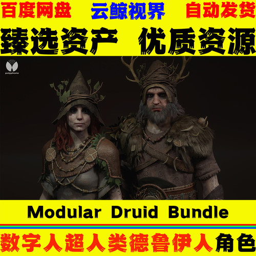 UE5.5+虚幻5角色 Modular Druid Bundle Male Female Metahuman