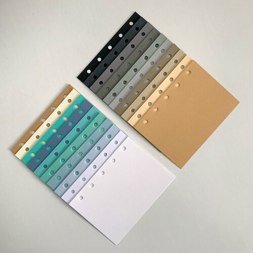 20色混装40张m7a6内页活页替芯彩色纸复古文艺书写纸原纸