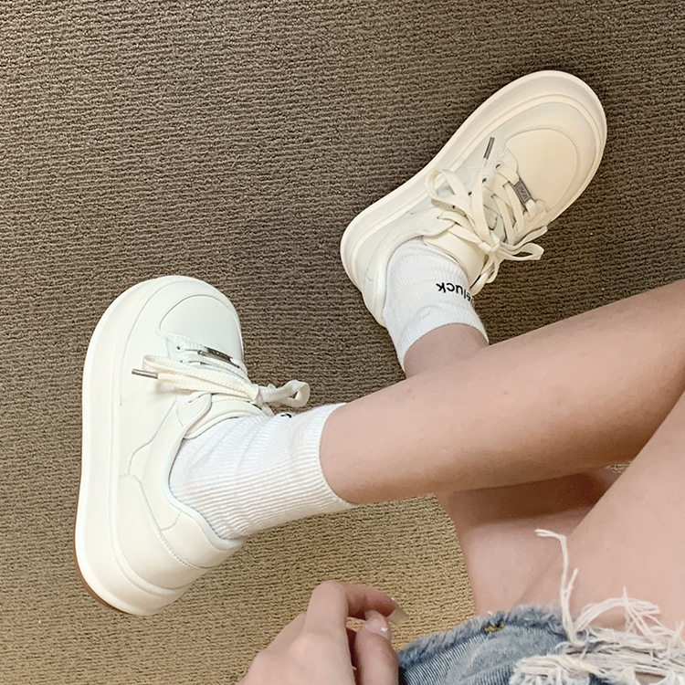 欧洲站超火休闲鞋女2024春季新款轻便百搭学生厚底增高运动小白鞋,女鞋,时尚休闲鞋,淘宝优惠券,粉丝福利购,淘宝优惠卷