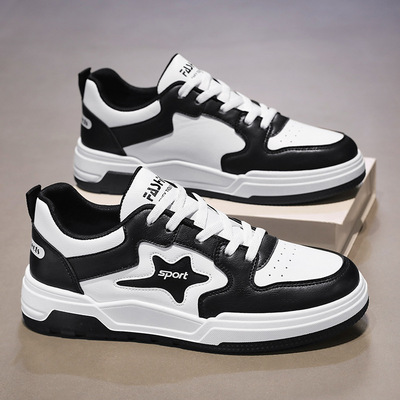 男鞋2026秋季新款透气小白鞋子男潮流百搭厚底运动鞋休闲板鞋潮鞋