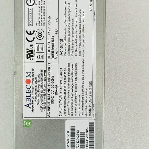 超微SUPERMICRO ABLECOM PWS-801-1