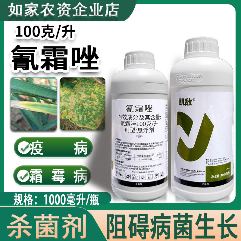 凯敌100克/升氰霜唑黄瓜霜霉病韭菜疫病低毒悬浮剂农用杀菌剂