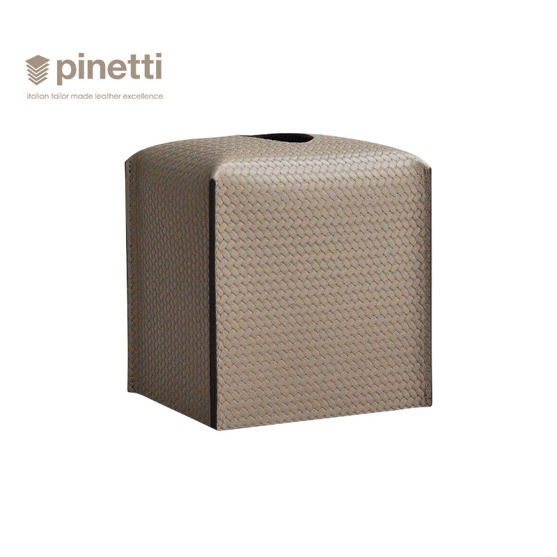【纸巾盒】Pinetti意大利原装手工小牛皮鳄鱼高尔夫纹 皮质抽纸盒,家居饰品,装饰纸巾盒,淘宝优惠券,粉丝福利购,淘宝优惠卷