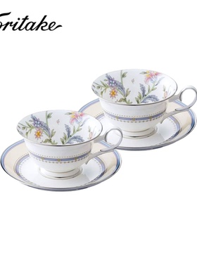 Noritake则武 日本进口骨瓷咖啡杯茶杯碟马克杯轻奢高档送礼礼盒