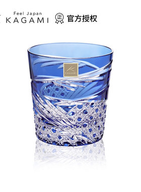 【舞踊】日本KAGAMI江户切子洛克杯水晶玻璃洋酒杯轻奢威士忌杯