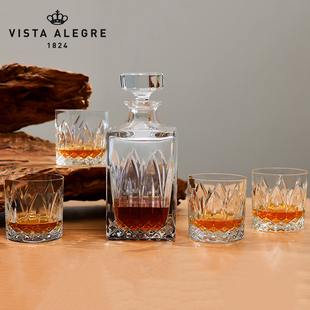 葡萄牙进口Vista Alegre纯手工CHARTRES水晶酒樽高档轻奢威士忌杯