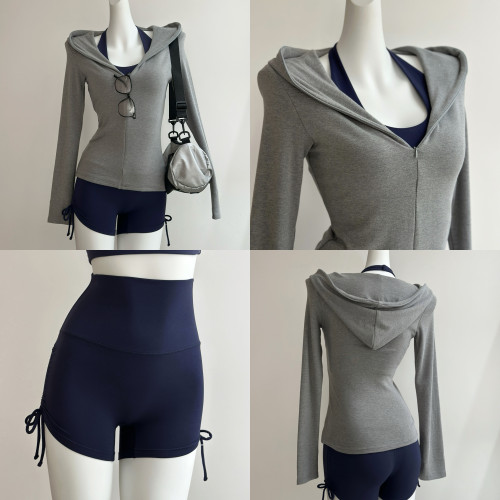 祖儿兔兔.半拉链长袖外套瑜伽服套装2609D05