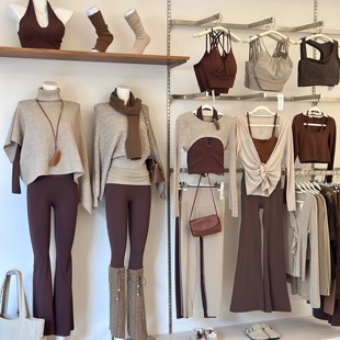 祖儿兔兔·线下店同款 外套咖啡色系合集2512D5 秋冬瑜伽普拉提长袖