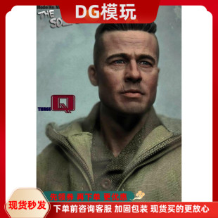 DG漫模玩 1/6兵人 狂怒 布拉德皮特 THREEQ MG002 坦克兵头雕现货