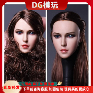DSTOYS D009 1/6女兵人头雕 欧美植发女头雕 适合岚包胶素体 现货