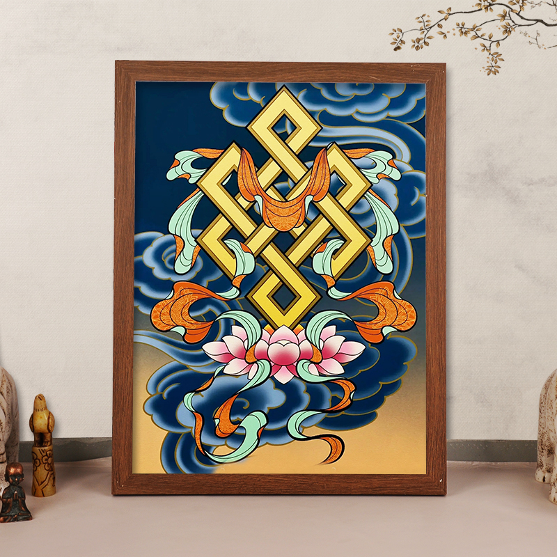 八吉祥桌面摆台吉祥八宝挂画