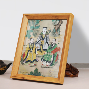 三茅真君画像摆台道家茅山派创教祖师爷神像摆件茅固茅盈茅衷挂画