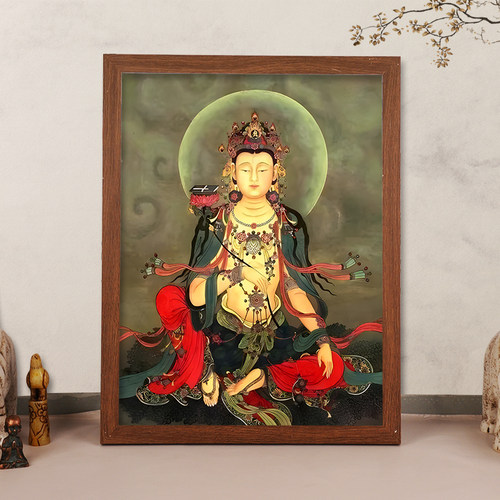 文殊菩萨“画像结缘摆台挂画