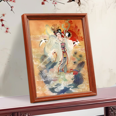 九天玄女“画像摆台挂画结缘摆件