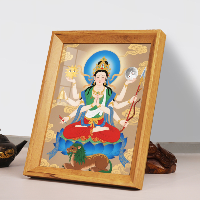 斗姆星君画像挂画结缘供奉摆件