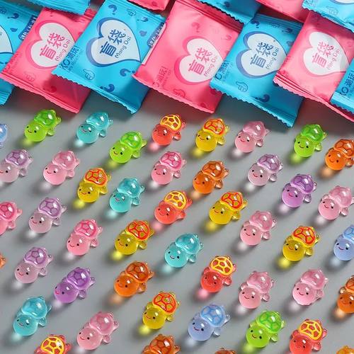 网红夜光乌龟摆件对对碰盲袋动物公仔树脂配件桌面车载装饰品配件