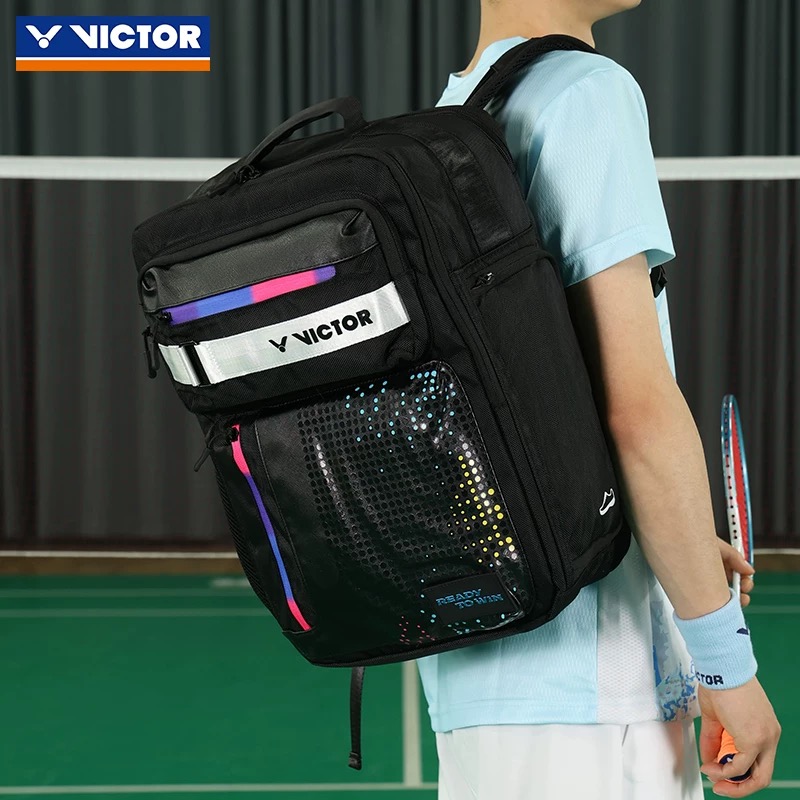 VICTOR威克多胜利羽毛球包男女款大容量多功能运动双肩背包BR5019
