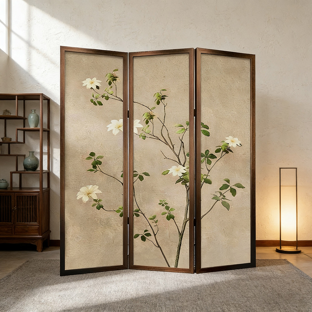 宋代美学新中式屏风隔断可折叠