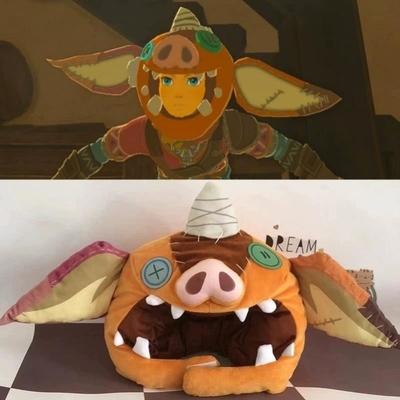 波克布林头套猪猪头套林克毛绒克洛格发箍cosplay塞尔达传说周边