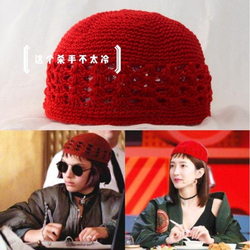 这个杀手不太冷电影女孩同款帽子 秋冬季手工针织毛线冷帽圆帽
