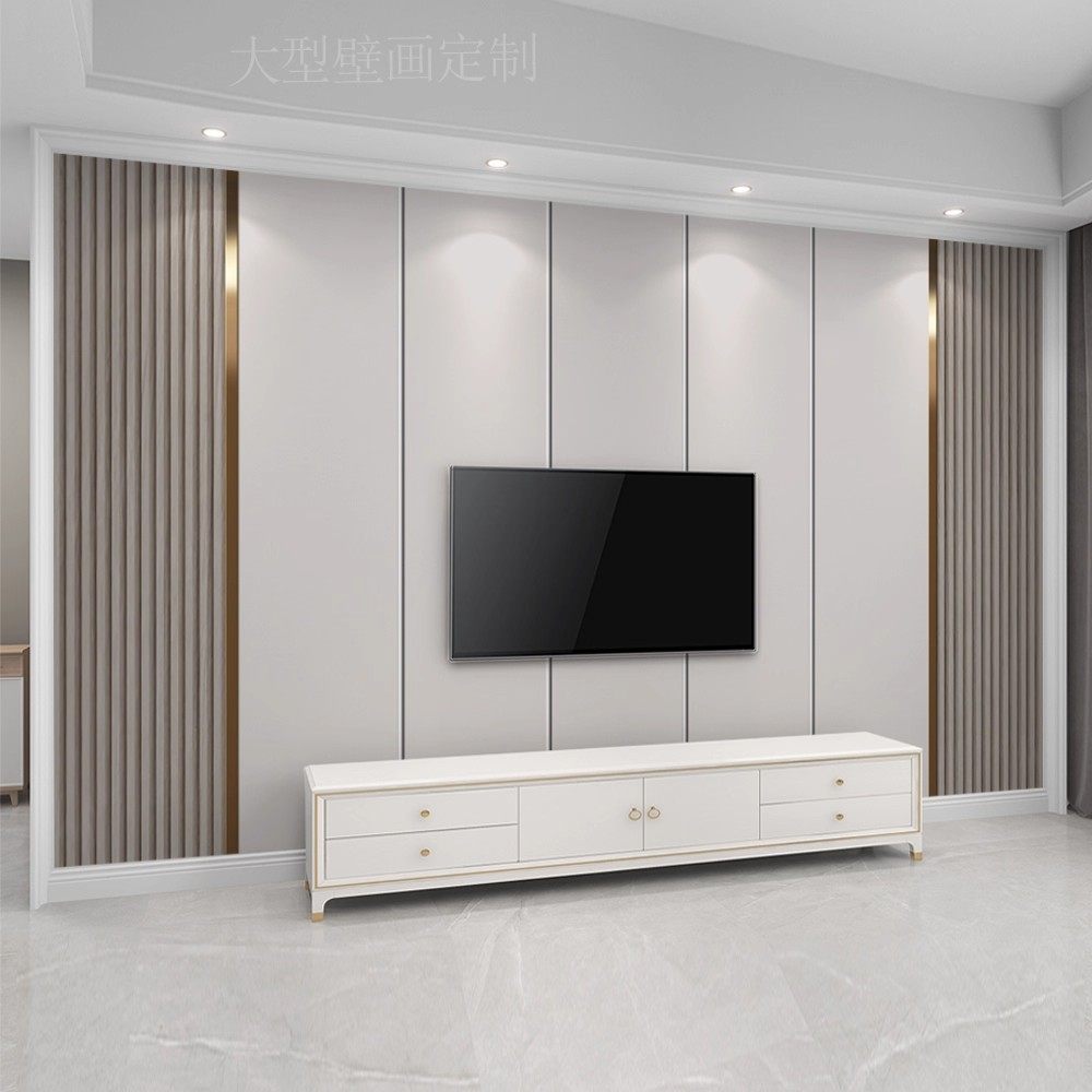 电视背景墙2025新款墙布客厅3d壁纸影视墙壁布装饰8d立体凹凸壁画,家装主材,定制壁画,淘宝优惠券,粉丝福利购,淘宝优惠卷