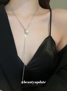简约ins风珍珠蛇链圆珠可调节链