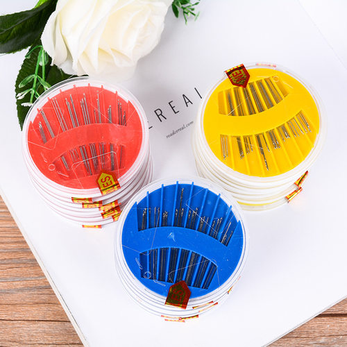 手缝针针线盒实用家用高档多功能超值针线盒套装圆盘针盒缝衣针