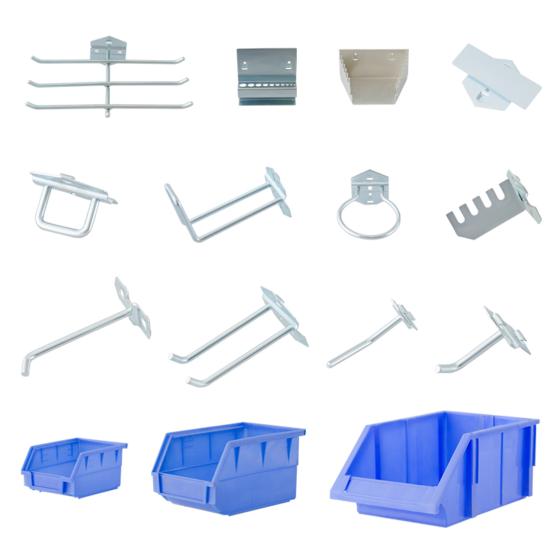 工具柜配件零件盒U形挂钩扳手架钻头架螺丝刀架环形挂钩六杆挂钩