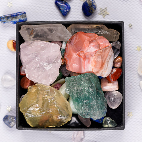 天然水晶玛瑙儿童科普福利礼盒